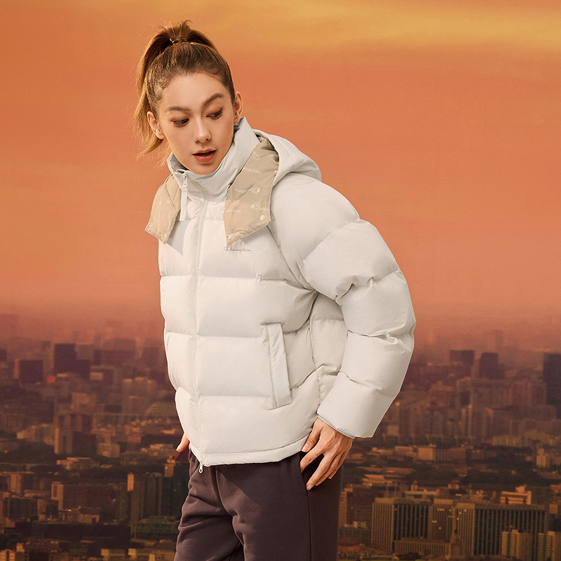 Champion冠军连帽羽绒服女2025冬季新款潮牌复古休闲外套美式保暖,淘宝优惠券,粉丝福利购,淘宝优惠卷