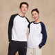 Champion couple raglan sleeve long sleeve T-shirt
