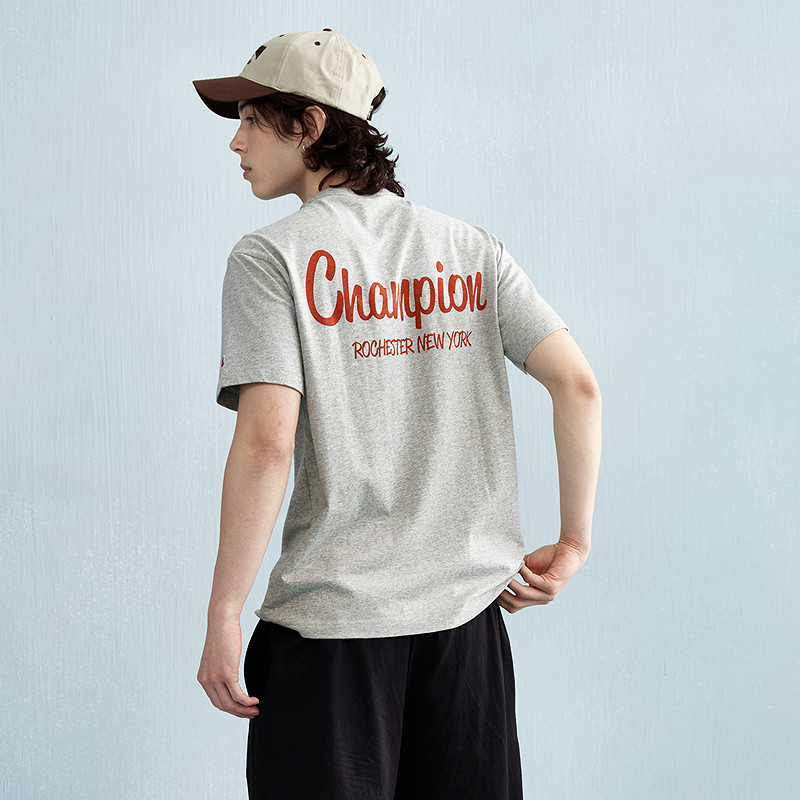 Champion冠军短袖男2026夏季新款T恤印花潮牌休闲风美式复古风女