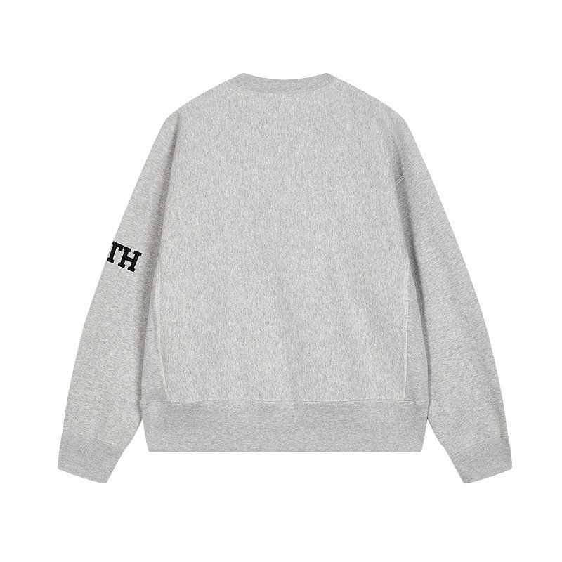 Champion冠军半拉链加绒卫衣女25冬季新款V领红色校园球衣风宽松