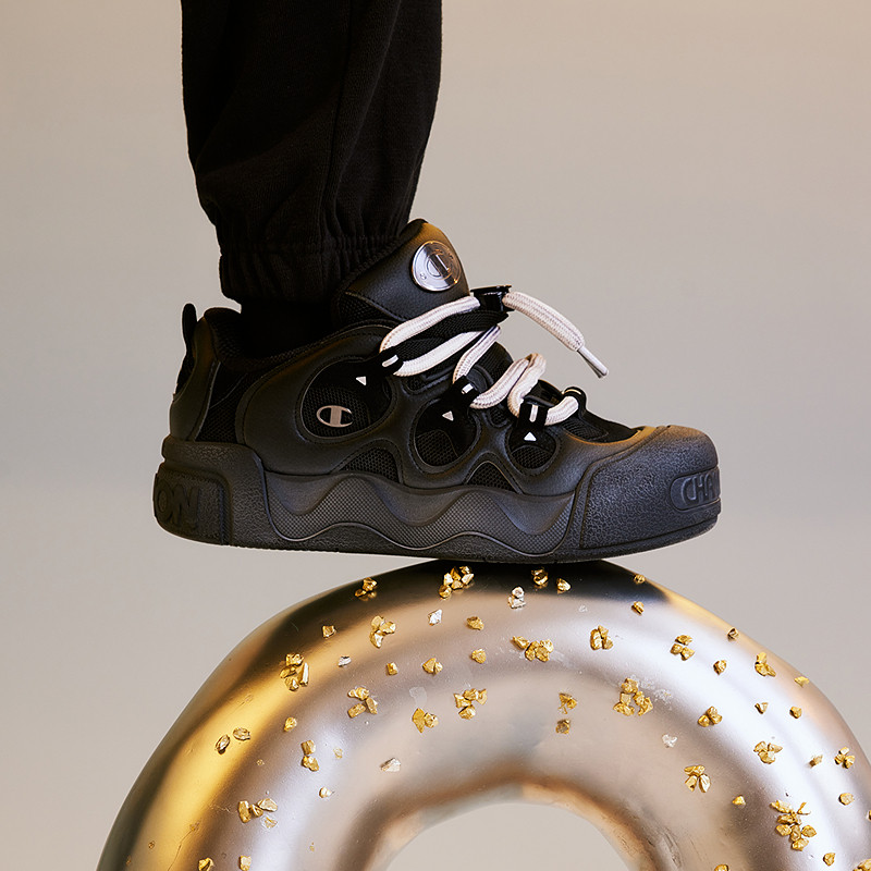 Champion冠军大头鞋秋冬膨膨甜甜圈女拼色面包鞋潮鞋男厚底板鞋,淘宝优惠券,粉丝福利购,淘宝优惠卷