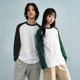 Champion couple raglan sleeve long sleeve T-shirt
