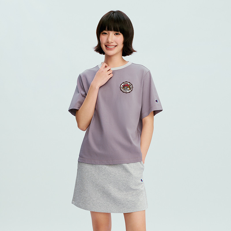 Champion冠军短袖T恤女2026夏季新款甜酷风卡通印花美式上衣纯棉