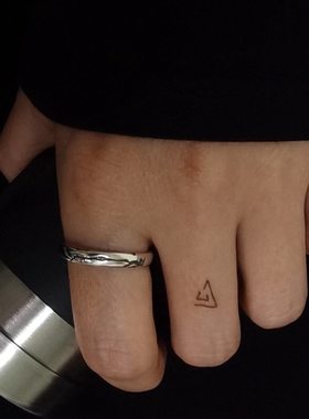 开口自律戒指男士钛钢女食指指环