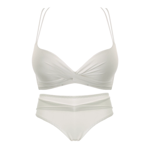 Белое нижнее белье, бюстгальтер пуш-ап, бюстгальтер без косточек, тонкий летний бюстгалтер, красивая спина