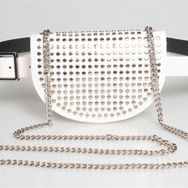 腰带女装饰链条手机腰包配裙子潮ins2020简约百搭铆钉朋克风腰封,淘宝优惠券,粉丝福利购,淘宝优惠卷