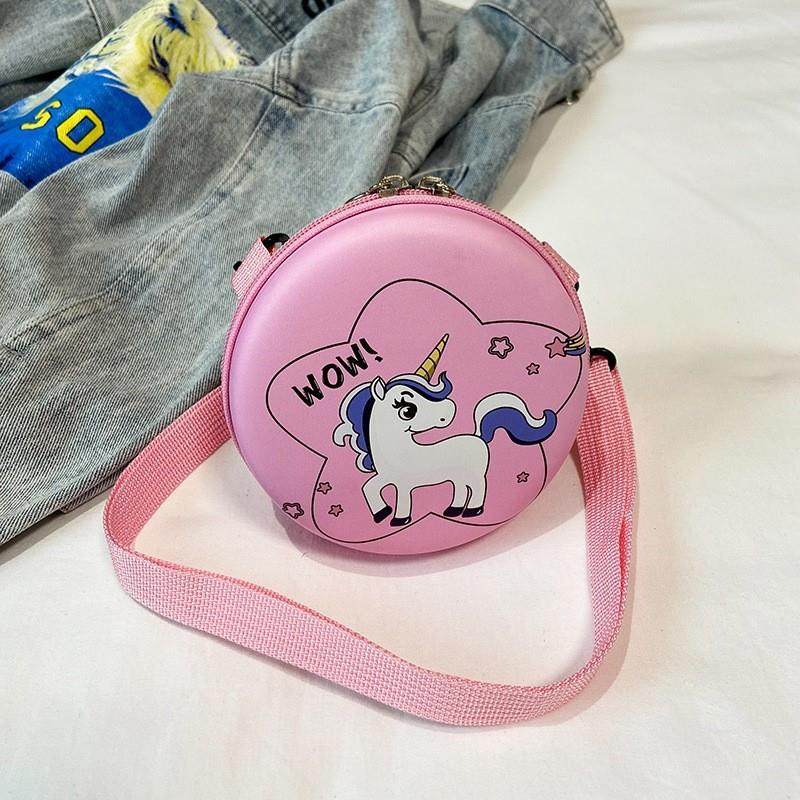 2023新款儿童零钱包洋气女童单肩斜挎包韩版独角兽卡通宝宝小圆包,淘宝优惠券,粉丝福利购,淘宝优惠卷