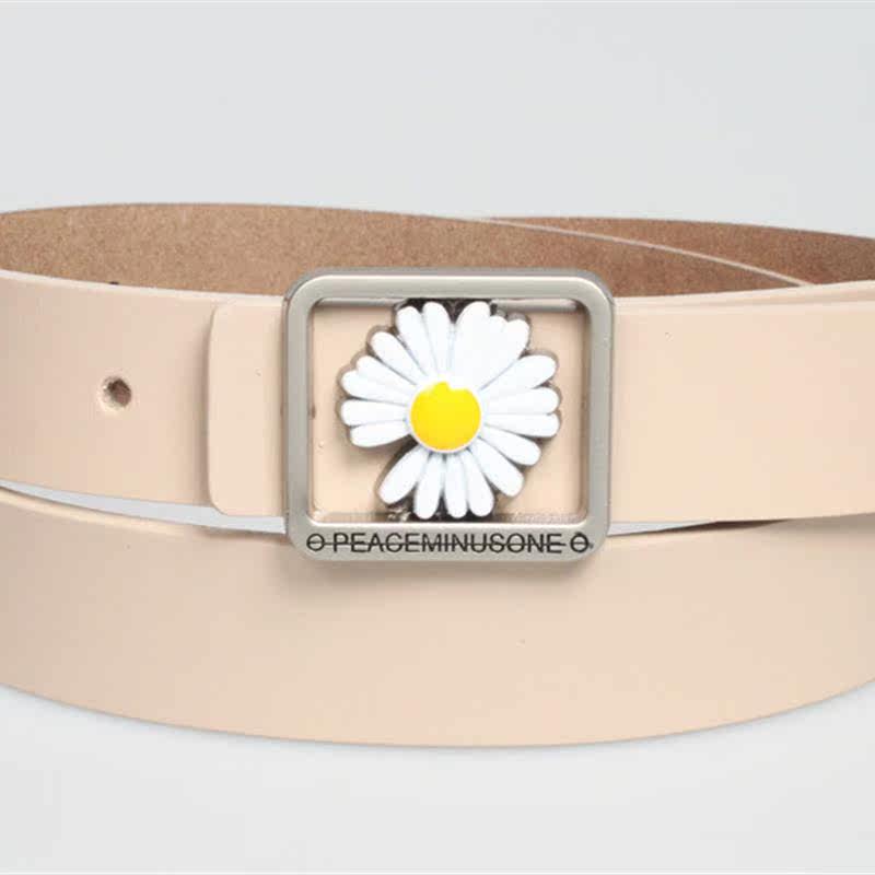 小雏菊腰带女牛仔裤百搭时尚牛皮裤带权志龙同款速卖通真皮皮带,淘宝优惠券,粉丝福利购,淘宝优惠卷