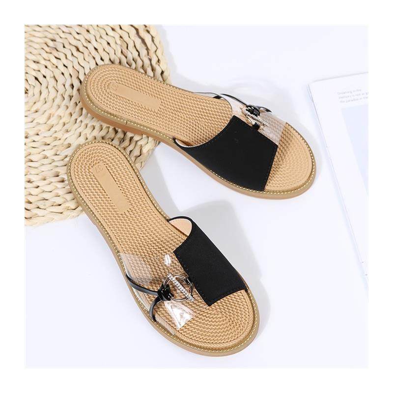 拖鞋女2022跨境新款平底休闲拖鞋女欧美时尚一字型居家拖鞋外穿,淘宝优惠券,粉丝福利购,淘宝优惠卷