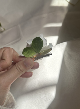 云中手作原创设计手工制作栀子花发饰胸针发夹