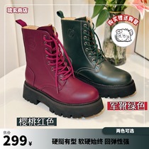 Ryukhyun Shops Original Design Punk Monster Zipper for Bull Leather Not Tired Martin boots (spot)