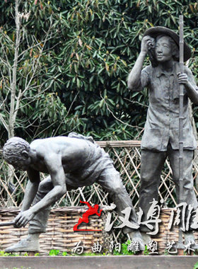 玻璃钢景观人物雕塑定制