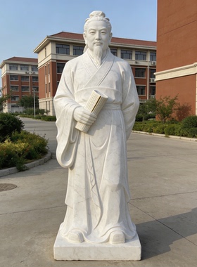 汉白玉历史名人雕塑定做工厂