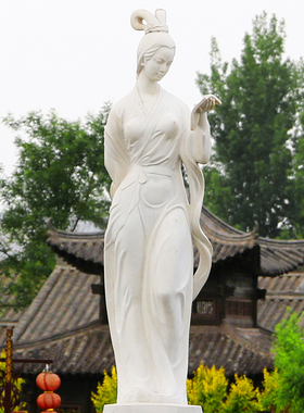 定制古代历史风汉白玉人物雕塑