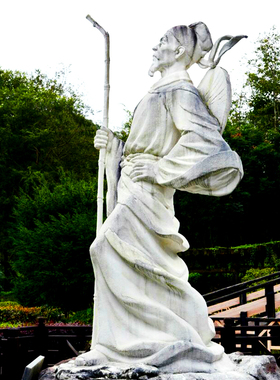 石材汉白玉旅行家徐霞客雕像