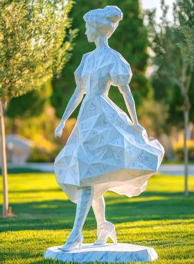 不锈钢抽象艺术品人物雕塑加工厂