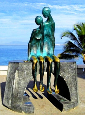 铸铜抽象艺术人物雕塑运动主题