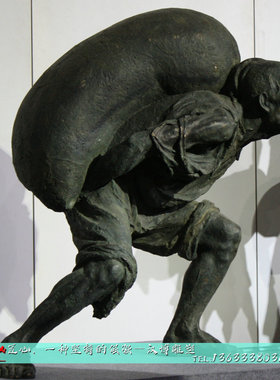 玻璃钢塑像广场推车定制园林仿铜