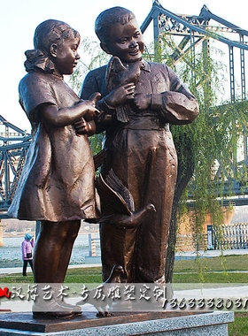 玻璃钢景观古代园林人物雕塑