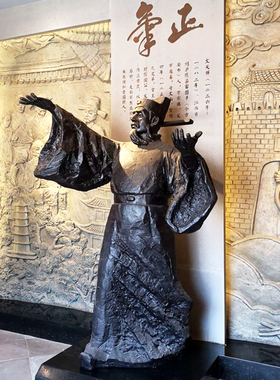 铸铜政治家爱国诗人文天祥雕塑