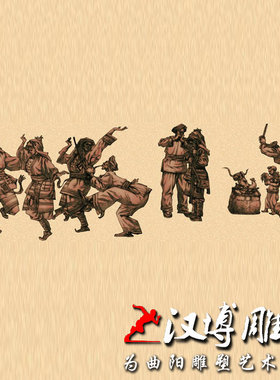 情景玻璃钢人物公园主题雕塑