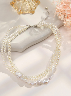 Pearl-like necklace - simple jewelry for ladies跨境女士项链