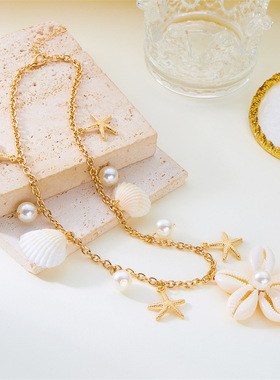 Handmade necklace for ladies as beach accessories女休闲项链