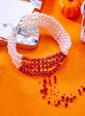 Sweet and Cool Fringe Necklace - Halloween Accessory跨境项链