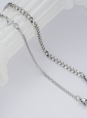 European American love chain niche design couple bracelet新