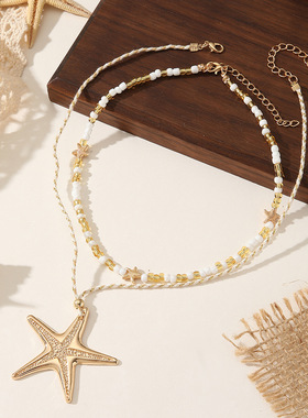 Cross-border sea star pendant necklace jewelry item跨境项链