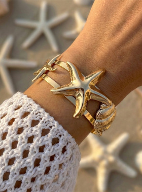 Cross-border female beach bar silver arm ring跨境女时尚臂镯