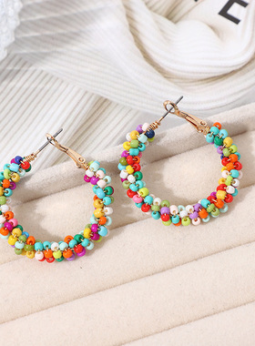 Lady's lovely fringed mithril wire earrings跨境装饰耳环女士