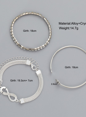 Cross-border new-style ladies' heart-shaped open bracelet女