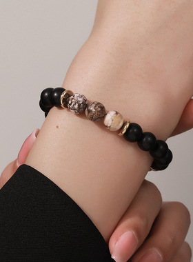 New handmade volcanic stone bracelet for men's accessories女