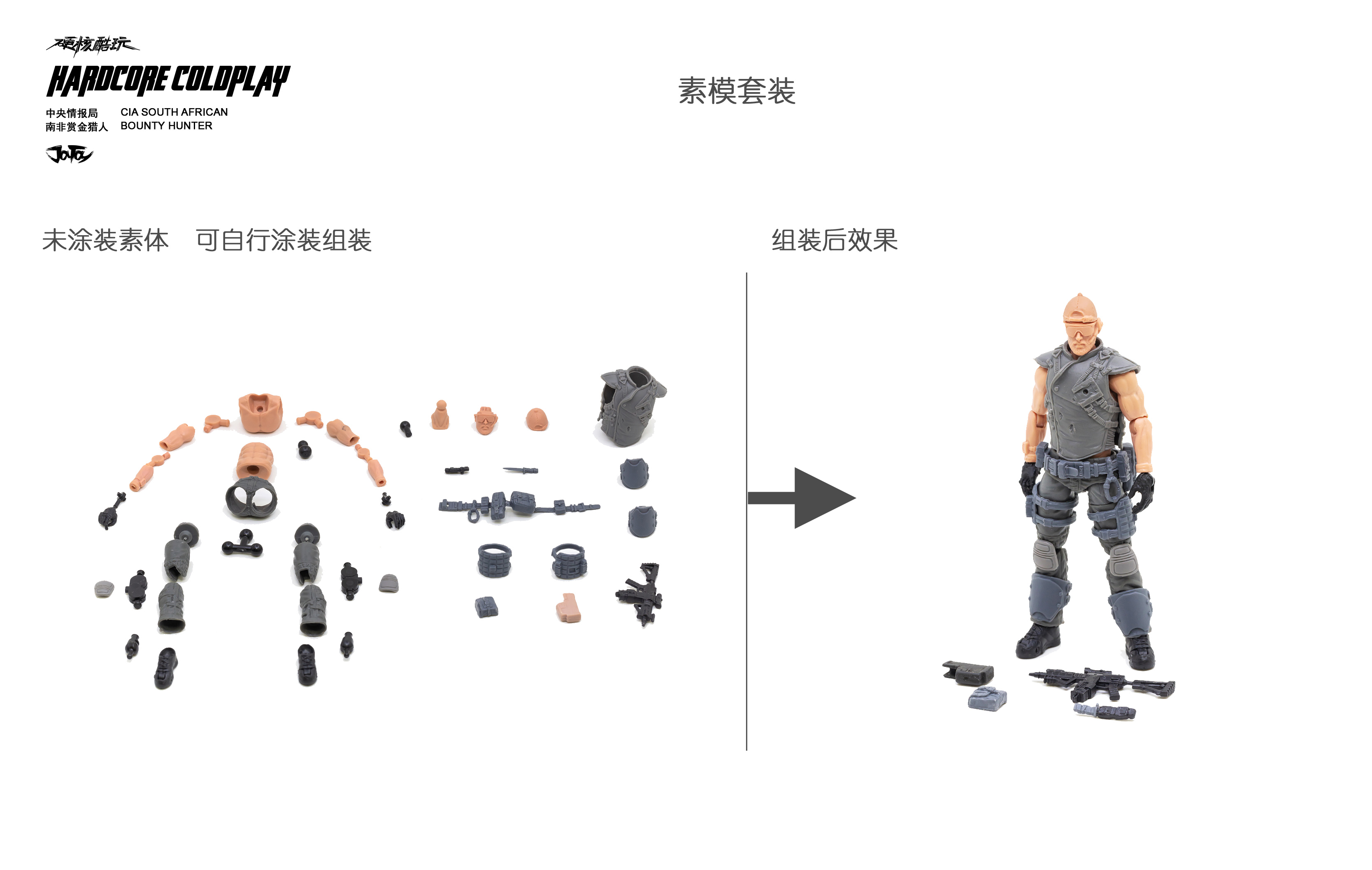 暗源 硬核酷玩1:18美军 3.75可动兵人腰带马甲胸包腿挂匕首配件 - 图0