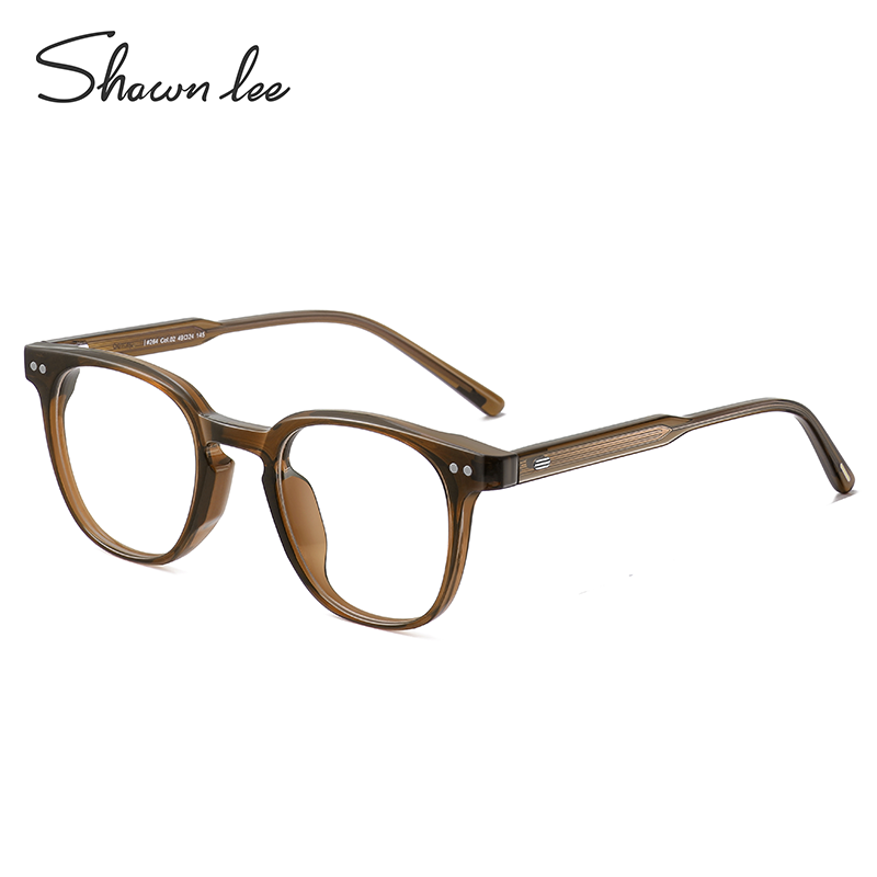 Shawnlee复古茶色近视眼镜女韩系素颜眼镜框丹阳眼镜镜架配度数