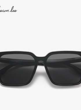 Shawnlee纯黑潮流男一体平面墨镜