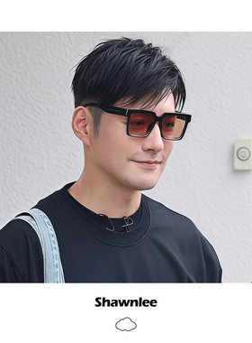 Shawnlee严屹宽同款茶色墨镜男