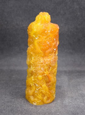 仿田黄石中式书房盘龙飞龙印章