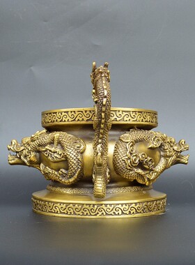 香炉客厅饰品摆件纯铜新中式