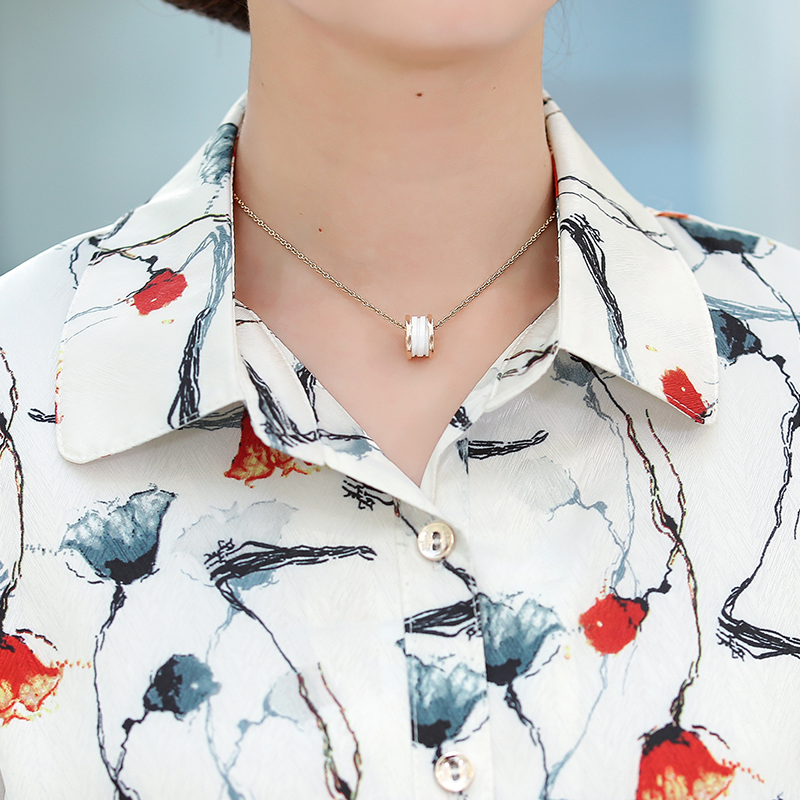 2020新款中年女碎花妈妈春夏装衬衫 xniguerl雪妮娇兰中老年女装