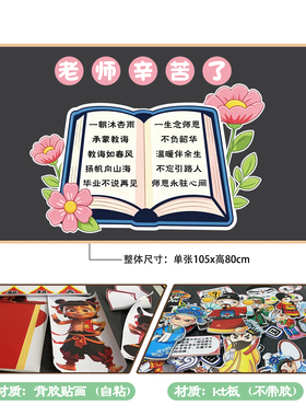毕业季主题黑板报布置墙贴签名墙