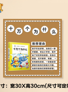 小学好书推荐阅读区图书日墙贴