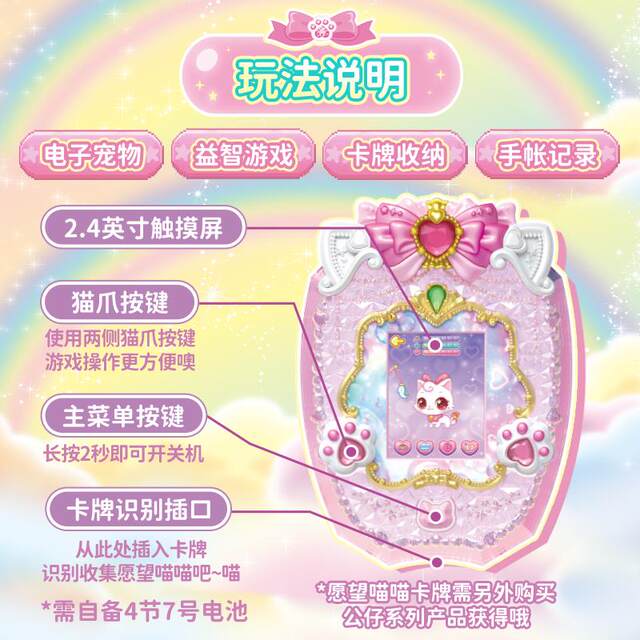 ຂອງແທ້ Wish Meow Meow Handbook Electronic Pet Machine