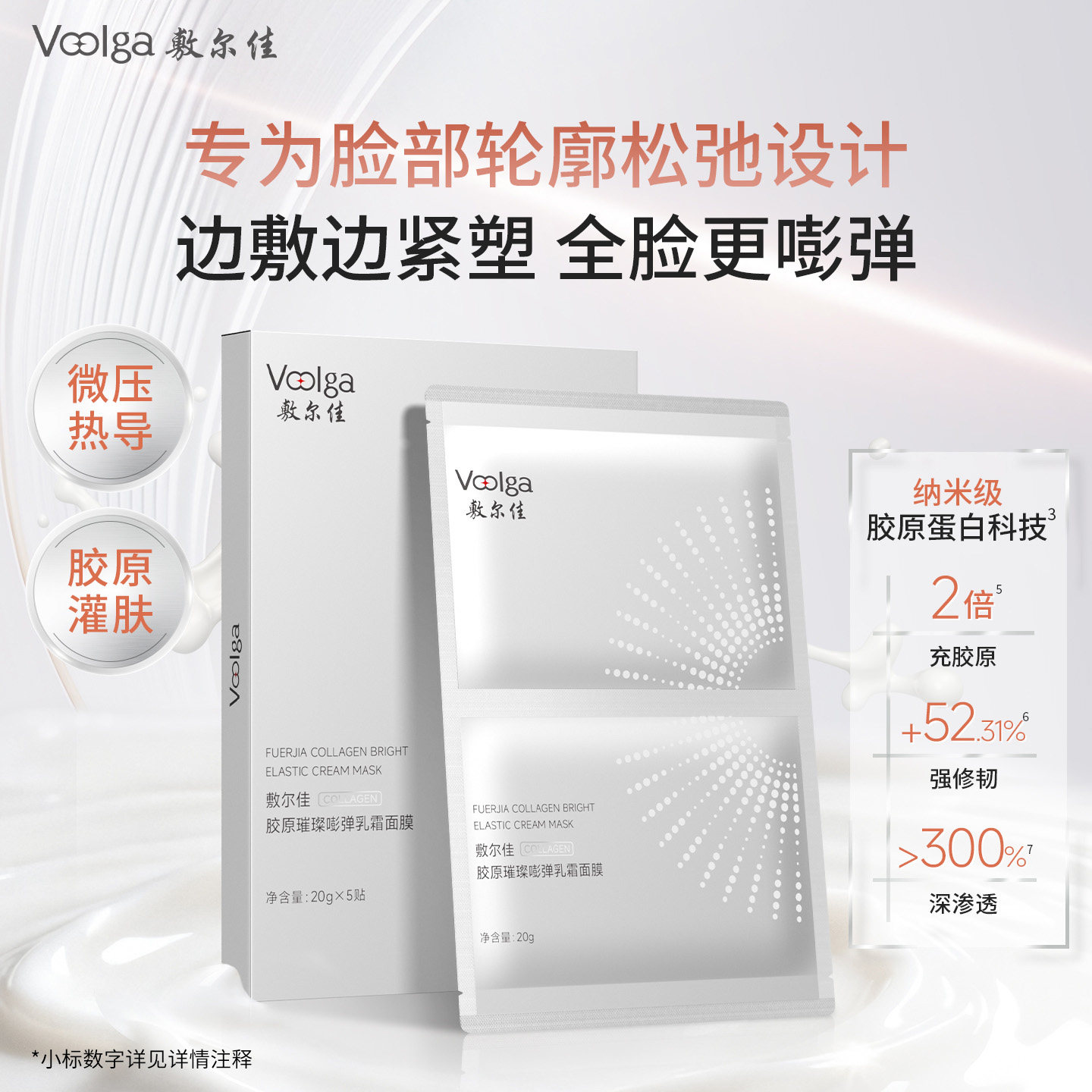 【钢铁侠面膜】敷尔佳胶原灌肤面膜抗皱紧致淡纹提拉下颌线保湿 - 图3