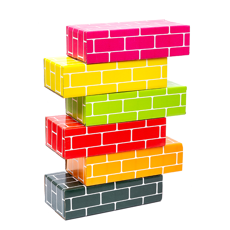 彩色儿童仿真纸砖积木纸盒幼儿园建构区搭建玩具区域材料砖块建筑-图2
