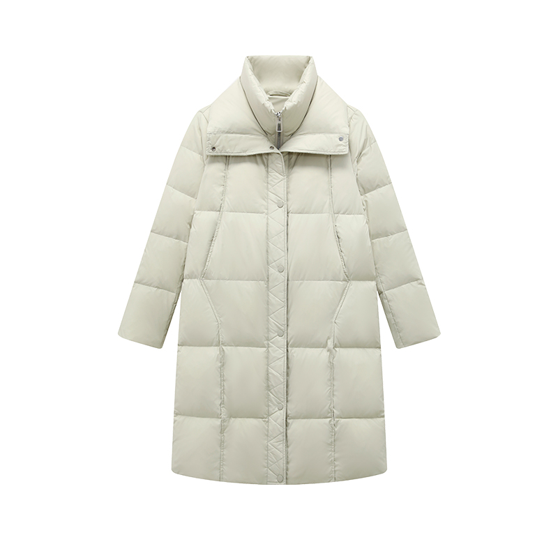 奈格薇儿小个子长款羽绒服女冬季2023新款设计感小众宽松保暖外套