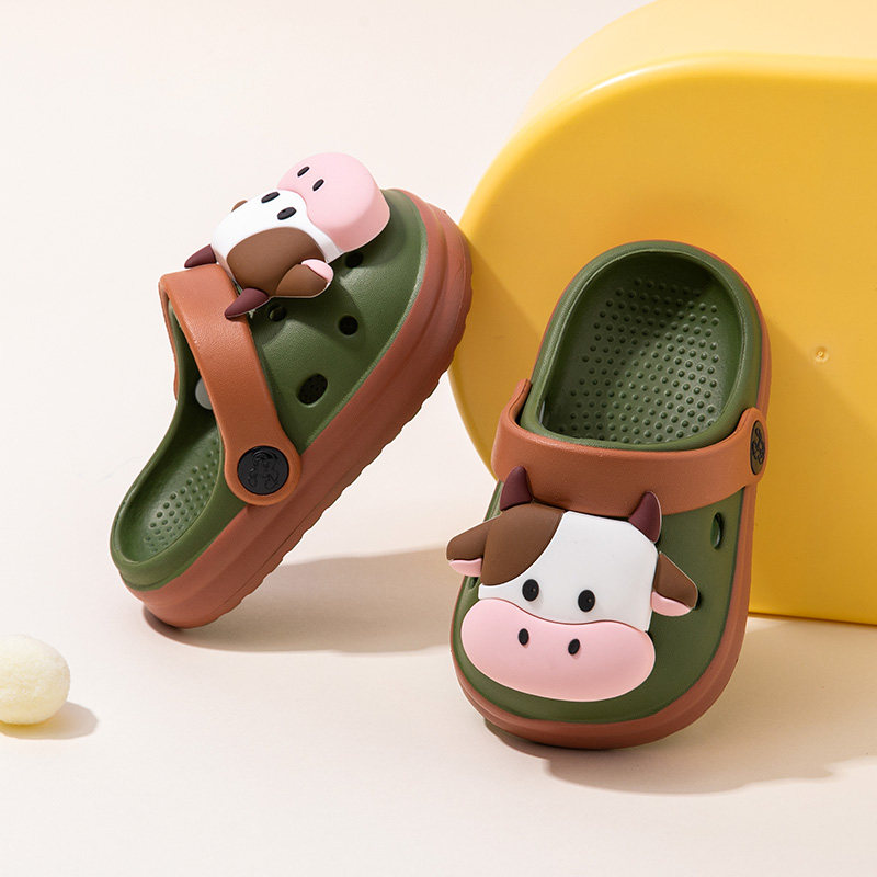 奶牛2026新款儿童洞洞鞋夏季防滑室内EVA男女宝宝凉拖鞋外穿1-3岁,淘宝优惠券,粉丝福利购,淘宝优惠卷