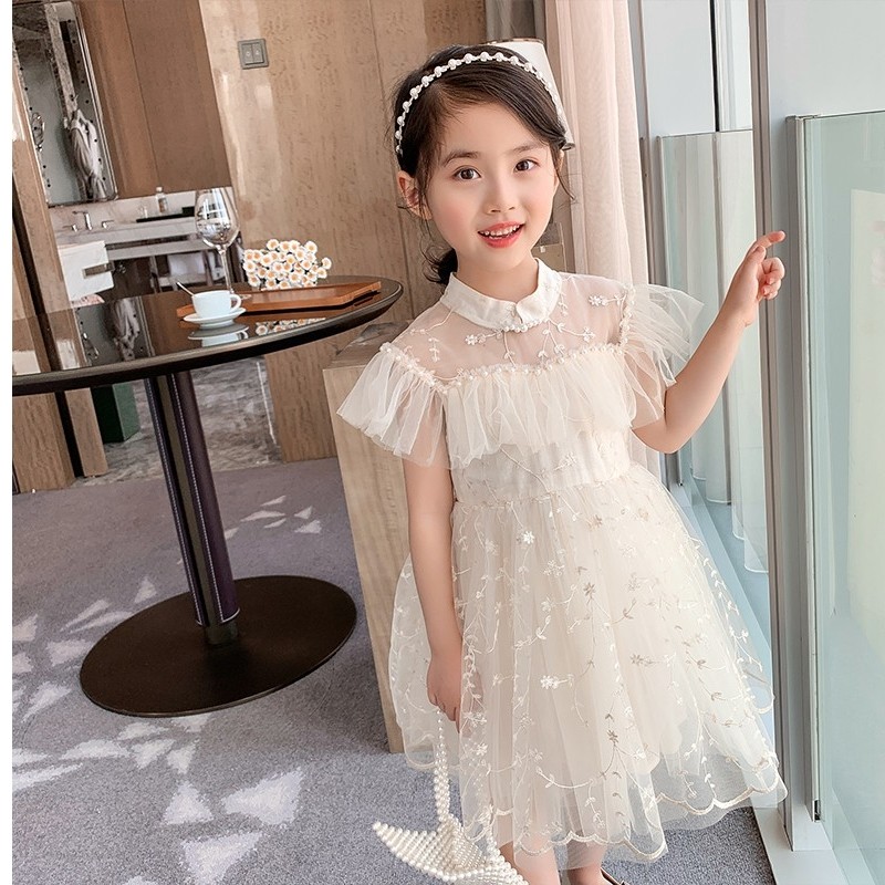 女童连衣裙夏装2020新款网纱裙子 pokoto连衣裙