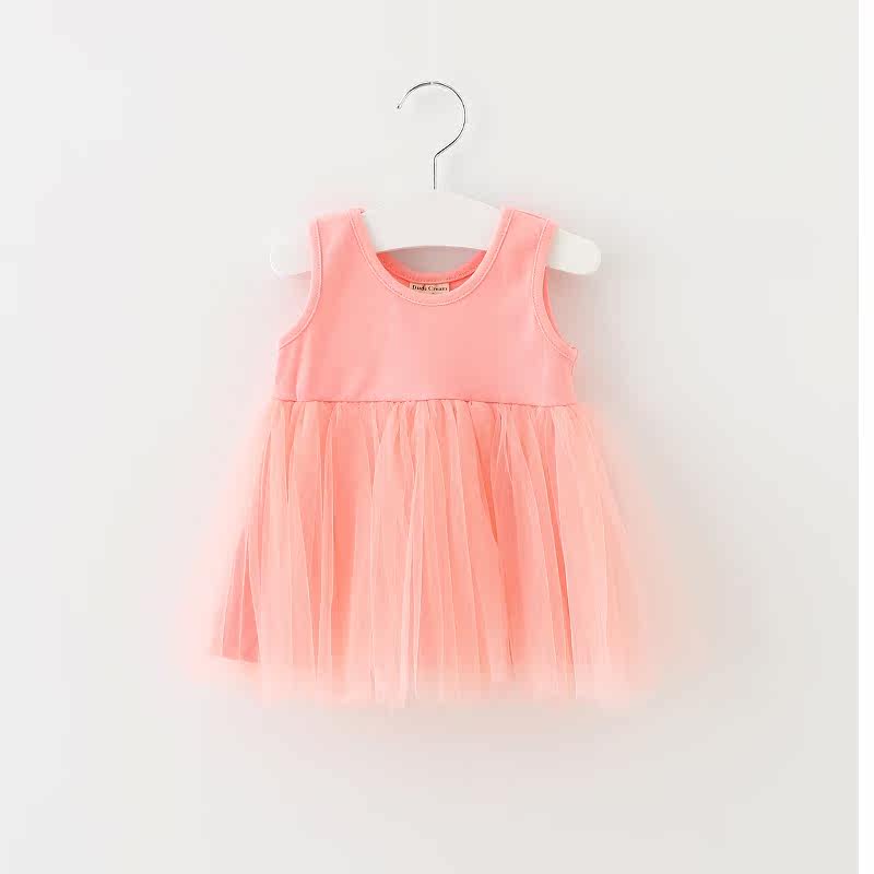 女童背心裙新款蓬蓬裙公主裙 pokoto连衣裙